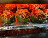 ぼたんこしょう（辛いピーマン）の肉詰めチーズがけ作り方9写真