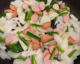 もちもちうどんナポリタン【冷凍うどん】作り方3写真