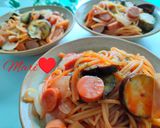 フライパンひとつなすとウインナーのパスタ作り方5写真