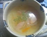 タマネギとウインナーのスープ(鶏ガラ)作り方9写真