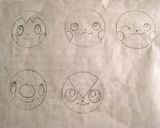 ＊フェイスキャラチョコ＊作り方1写真