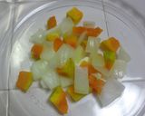 ♪弁当女子♪レンジで！かぼちゃグラタン作り方1写真