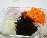 ヒジキとクコ入り野菜サラダ作り方1写真