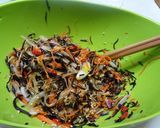 ヒジキとクコ入り野菜サラダ作り方3写真