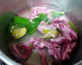 ヘルシー！野菜たっぷり牛すじ煮込み作り方1写真