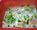 ベーコンと野菜の豆乳スープ作り方10写真