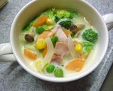 ベーコンと野菜の豆乳スープ作り方11写真