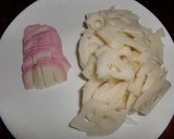 かまぼこと蓮根のきんぴら作り方1写真