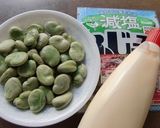 そらまめの塩昆布マヨ和え作り方1写真