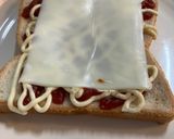 カンタン🩷チーズケチャップトースト作り方1写真