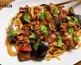 【茄子と挽き肉🍝】生トマトミートパスタ🇮🇹簡単🍆🍅作り方5写真
