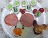 目玉焼きで～ミッキー(#^.^#)作り方8写真