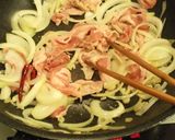 簡単!!豆苗と豚肉のピリ辛さっぱりパスタ作り方4写真