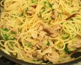 簡単!!豆苗と豚肉のピリ辛さっぱりパスタ作り方6写真