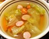 レタスとウインナーのスープ作り方5写真