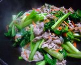 ❤豚肉と小松菜の塩だれ中華風肉野菜炒め❤作り方5写真