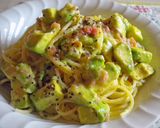 梅肉入り✽アボカドクリームパスタ作り方4写真