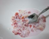 3分待ってね^^いちごみるく蒸しパン。。作り方1写真
