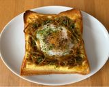 卵と焼きそばマヨトースト！作り方4写真