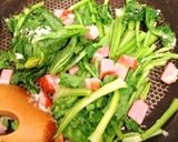 かぶの葉を美味しく！ベーコンチーズ炒め♪作り方1写真