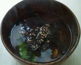 ☆器で1分☆生姜シジミの梅シソスープ作り方3写真