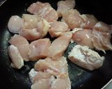 鶏むね肉とネギの炒め物作り方4写真