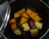 カボチャとサツマイモのきれい煮★作り方2写真