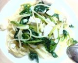 数の子inほうれん草のミルクスープパスタ作り方7写真