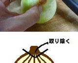 タマネギの無駄な部分の取り方作り方1写真