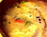 豚冷しゃぶのゆで汁で☆卵スープ作り方3写真