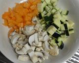 たっぷり野菜のアンチョビクリームパスタ作り方2写真