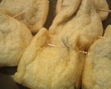 簡単★黒ゴマ豆腐団子のきんちゃく煮作り方3写真