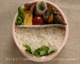 【キャラ弁】お昼寝うさぎちゃん弁当作り方1写真
