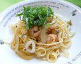 麺つゆバター＆柚子風味のシーフードパスタ作り方3写真