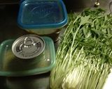 水菜とツナのさっと煮ミソ仕立て作り方1写真