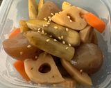 蓮根・人参・ごぼう・コンニャクの甘辛煮物作り方6写真