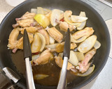 お酢でさっぱり♪手羽と玉ねぎの甘辛だれ煮作り方6写真