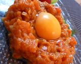 簡単！キムチとまぐろ de 絶品ユッケ作り方3写真