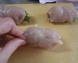 ルクエで梅しそチー巻きささみ作り方4写真