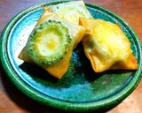 簡単なおつまみ 種ごとゴーヤの一口春巻作り方7写真