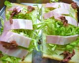 ベーコン×春キャベツの桜風味❀のトースト作り方3写真