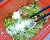 豆苗×ベーコン×エリンギの胡桃きなこ和え作り方5写真