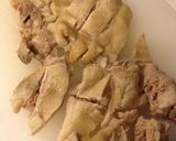 師匠直伝ゆで鶏ネギソース飯と鶏スープ作り方5写真
