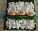 菜の花とえびで春巻きずし作り方5写真