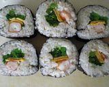 菜の花とえびで春巻きずし作り方6写真