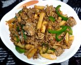 挽肉だけど青椒肉絲風？丼～487Kcal作り方4写真
