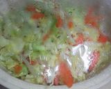 ☆レンジ蒸し野菜のひき肉タワー☆作り方4写真