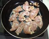 鶏ムネ肉ときのこの芝麻醤炒め作り方4写真