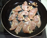 鶏ムネ肉ときのこの芝麻醤炒め作り方4写真