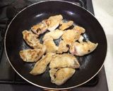 鶏ムネ肉ときのこの芝麻醤炒め作り方5写真